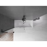 MEXEN/S - Velar L dvojkrídlová posuvná vaňová zástena 100 x 150, dekor, čierna 896-100-003-31-70