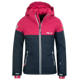 Trollkids Dievčenská bunda s kapucňou Hallingdal Navy blue/pink (223-114) 140