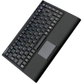 Keysonic ACK-540U+ USB klávesnica nemecká, QWERTZ čierna integrovaný touchpad, tlačidlá myši; 12861DE