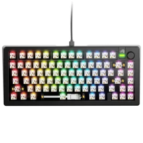Glorious GMMK 3 75% barebone ANSI čierna / herná 75% TKL / USB-C / bez spínačov / ANSI layout / RGB / 1.4m (GLO-KB-GMMK3-75-BB-W-BLK-US)