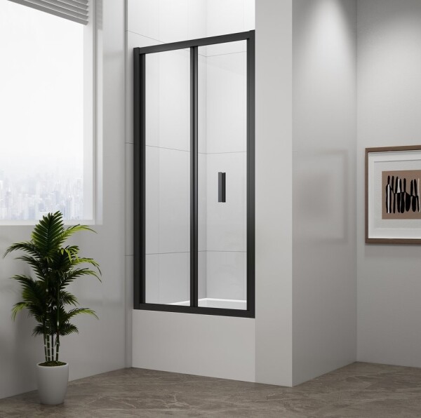 POLYSAN - DEEP BLACK sprchové dvere skladacie 1000x1650, číre sklo MD1910B