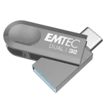 EMTEC Dual D280 USB 3.2 Type-C 32GB strieborná / flash disk (ECMMD32GD283)