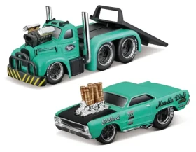 Maisto Muscle Transports - 1953 MACK B-61 Flatbed 1968 Dodge Dart HEMI Gasser