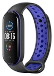 Beline Design čierno-modrý / Remienok pre XIAOMI Mi Band 5/6/7 / silikónový