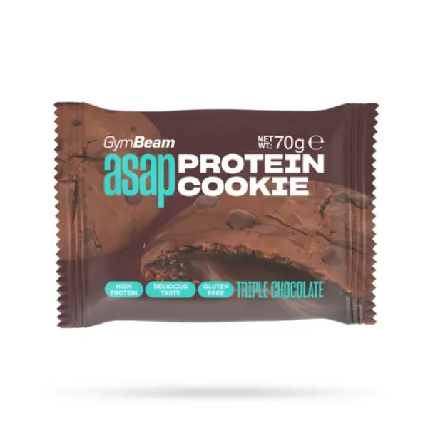 ASAP Protein Cookie - GymBeam (trojitá čokoláda, 70 g) (99889-7-70g-trojitáčokoláda)