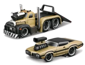 Maisto Muscle Transports - 1953 MACK B-61 Flatbed 1970 Oldsmobile 442