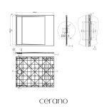 CERANO - Sprchová vanička obdĺžniková Lugo - SMC/minerálny kompozit - biela matná - 100x80x3 CER-666127