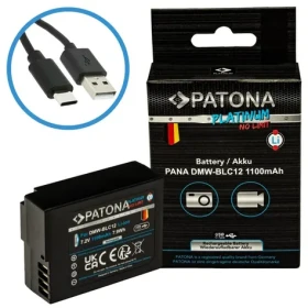 Patona DMW-BLC12 Platinum 1100mAh / Batéria / Pre Panasonic / Li- ION / USB-C nabíjanie (PT1402)