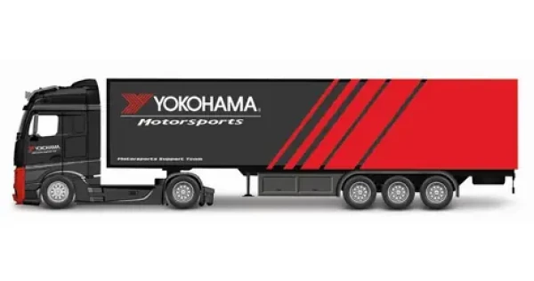 Bburago Truck with trailer MB Actros Gigaspace Firestone