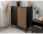 Úložná skrina Monea 90 cm, čierna/dub artisan%