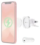 ER Power Car Vent Mount biela / Držiak do auta pre MagSafe / Autonabíjačka 20W / Do ventilácie (ERPWCMCH-WH)