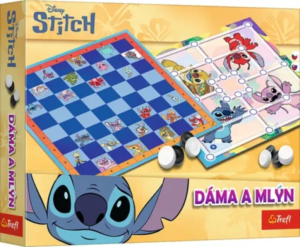 Trefl Hra Dáma a Mlyn: Lilo Stitch