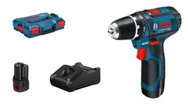 BOSCH 0601868109 GSR 12V-15 / Aku Vŕtací skrutkovač / 12V / 2x2.0Ah / 10 mm skľučovadlo / 1300 ot-min / 30 Nm / L-BOXX (0601868109)