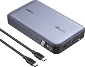 Ugreen PB720 sivá / Powerbanka / 20000mAh / LED displej / rýchlonabíjanie / 2x USB-C (UGR1830)