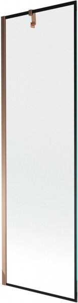 MEXEN/S - Next vaňová zástena FIX 60 x 150, čierna dekor, růžové zlato 895-060-000-00-70-60