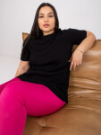 Černá pruhovaná halenka plus size velikosti 2XL