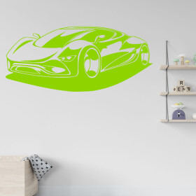 Veselá Stena Samolepka Auto budúcnosti Farba: zelená, Veľkosť: 100 x 45 cm