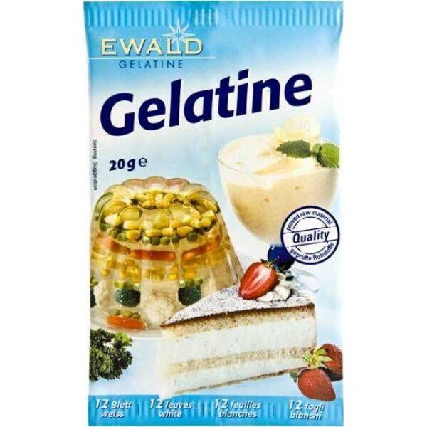 Plátkové želatíny 20 g 9520 dortis - Ewald - Ewald