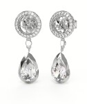 Guess Trblietavé oceľové náušnice 4G Light JUBE05235JWRHT/U
