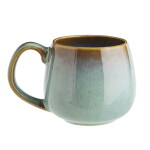 MADAM STOLTZ Kameninový hrnček Green Reactive Glaze 400 ml