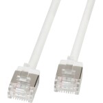 Roline 21.15.4573 RJ45 sieťové káble, prepojovacie káble CAT 6A U/FTP 3 m biela 1 ks; 21.15.4573