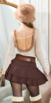 SexyBack! Koucla finednitted jumper with fake fell Einheitsgroesse