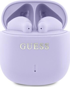Guess Bluetooth headphones GUTWSJ14ESGU TWS + docking station purple/purple Printed Classic Logo