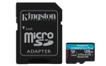 Kingston Canvas Go PLUS microSDXC 128GB s adaptérom / UHS-I V30 / U3 / Class 10 / čítanie: až 200MBs / zápis: až 160 MBs (SDCG4/128GB)