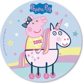 Jedlý papier, prasiatko Pepa a jednorožec 20 cm - Dekora