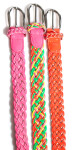 Trendy braid belt in neon colours neonorange Einheitsgroesse