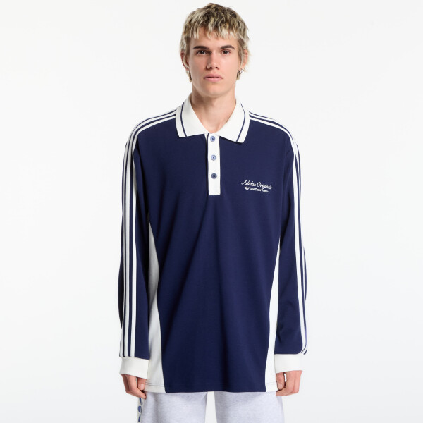 Tričko adidas Polo Ls M Night Indigo/ Off White S