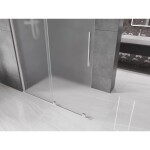 MEXEN/S - Velar Sprchová zástena posuvná Walk-in 140 x 200, dekor 8 mm, chróm 871-140-000-33-01