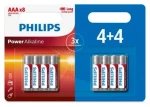Philips LR03P8BP/10 / Batéria / AAA (LR03) / Alkalické / 4+4 ks (8712581644130)