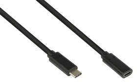 Good Connections USB-C predlžovací kábel čierny / Predlžovací kábel / USB 3.2 Gen 2 / 10 Gbit/s / PD 100 W / 1 m (2831-CV010S)