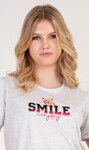 Dámska nočná košeľa s krátkym rukávom Méďa Smile jahodová M