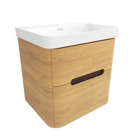 Kúpeľňová skrinka s umývadlom SAT Fusion 57,5x53x45 cm dub medový mat SATFUSION260DMU SATFUSION260DMU