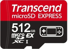 Transcend USD710S / Pamäťová karta microSDXC / 512 GB / SD Express PCIe / U3 / V30 / A1 / R: 900 MB/s / W: 780 MB/s (TS512GUSD710S)