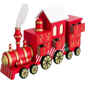 Deuba Drevený adventný kalendár Lokomotíva