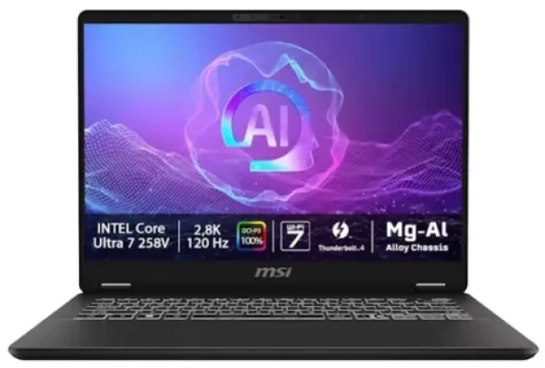 MSI Prestige 14 AI+ Evo C2VMG sivá / 14" 2.8K / Intel Core Ultra 7-258V 2.2GHz / 32GB / 1TB SSD / Intel Arc / W11P (9S7-14N321-017)