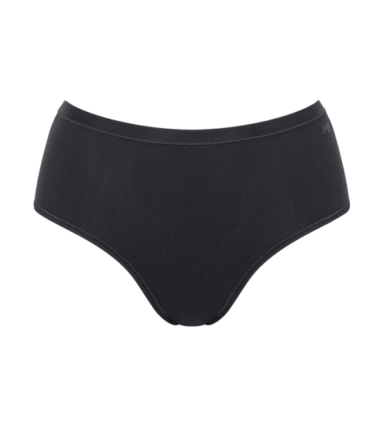 Dámske bavlnené midi nohavičky GO Daily - BLACK - black 0004 - SLOGGI BLACK S