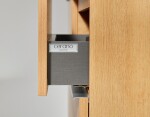 CERANO - Kúpeľňová skrinka Velora - dub medový, úchytka chróm + umývadlo z lit. mramoru Ovo - biela lesklá - 70,5x58x46,5 CER-980013