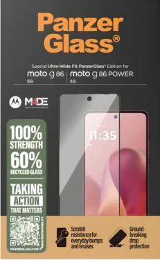 PanzerGlass UWF čierna / Tvrdené sklo / pre Motorola Moto G86 Power (PG14879)