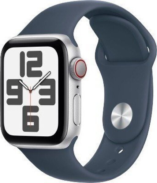 Apple Watch SE 2023 GPS + Cellular 40mm Silver Alu Sport M/L Modrý (MRGM3QF/A)