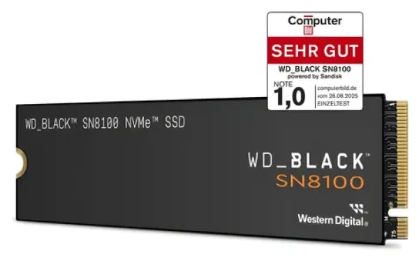 WD Black SN8100 4TB / M.2 SSD 2280 NVMe / PCIe 5 x4 / čítanie: 14 900 MB/s / zápis: 14 000 MB/s / 5y (WDBCMT0040BNC-WRSN)