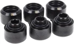 Alphacool Eiszapfen / Rúrkový fitting 1/4" na 16/10 mm / čierny / 6 ks (17379)
