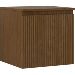 MEXEN/S - Rivel kúpeľňová skrinka pod umývadlo 50 cm s doskou, 1 šuplík, reliéf, orech 91A20-05047-1-BFC86