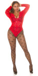 Dámske sieťované pančuchy "Hearts" SR3980 čierne - In-Stylefashion one size