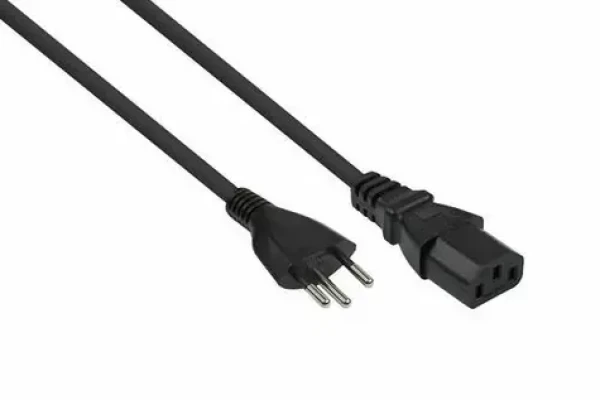 Kabelmeister sieťový kábel Švajčiarsko Typ J - C13 čierna / Napájací kábel / 1,8 m / 250 V / 10 A (SK6030-S018)