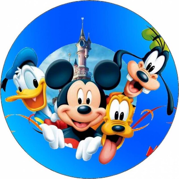 Jedlý papier Goofy, Donald, Mickey a Pluto 19,5 cm - Pictu Hap - Pictu Hap