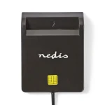 Nedis CRDRU2SM2BK - Čítačka čipových kariet SMART Card (ID / eObčanka) Čierna / USB 2.0 (CRDRU2SM2BK)